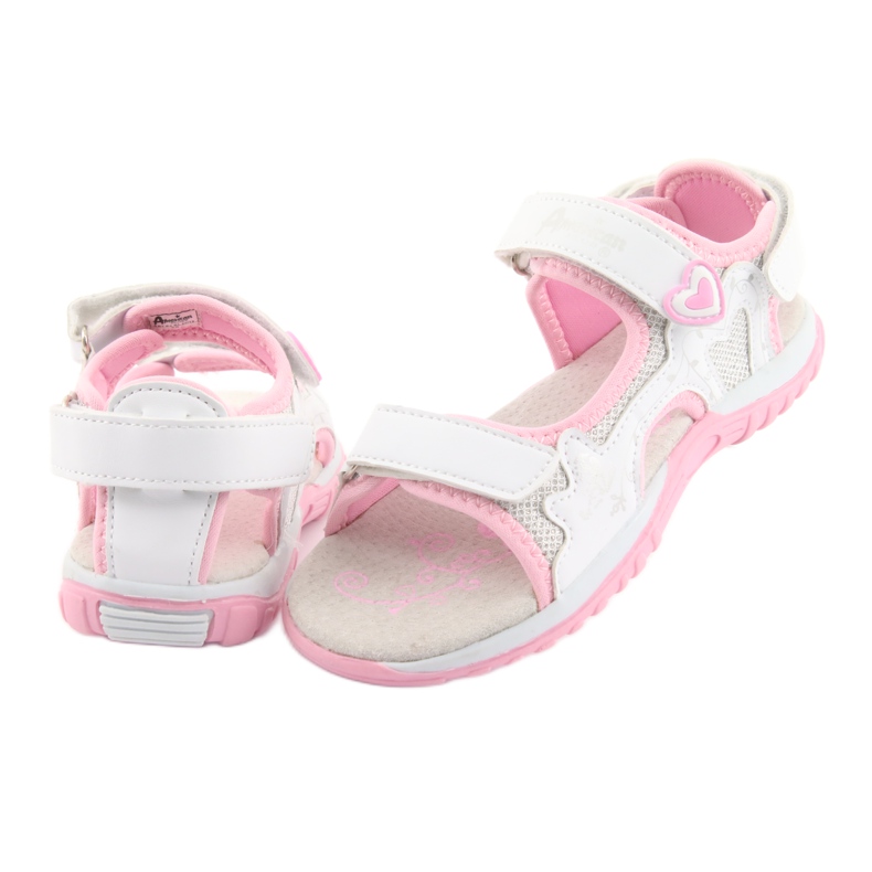 Sandalias deportivas para niña American Club blanco gris rosado 4 Sandalias deportivas para niña American Club blanco gris rosado 4