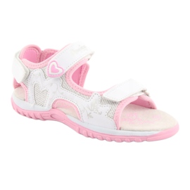 Sandalias deportivas para niña American Club blanco gris rosa 1