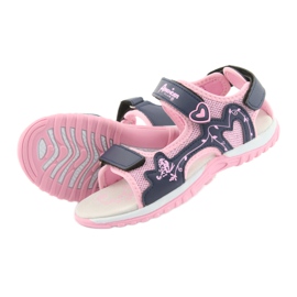 Sandalias deportivas para niña American Club rosado azul marino 4