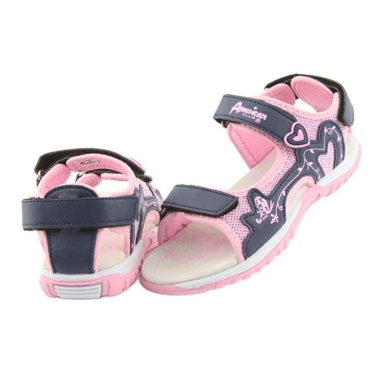 Sandalias deportivas para niña American Club rosado azul marino 3 Sandalias deportivas para niña American Club rosado azul marino 3