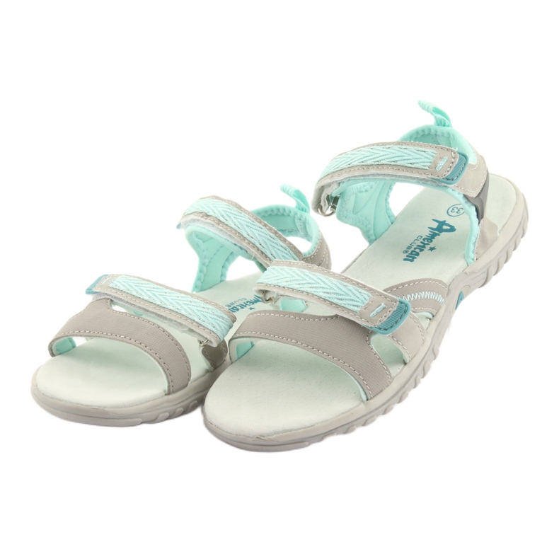 American Club American Sandals Sports Sports HL14 Gray/Green gris 3