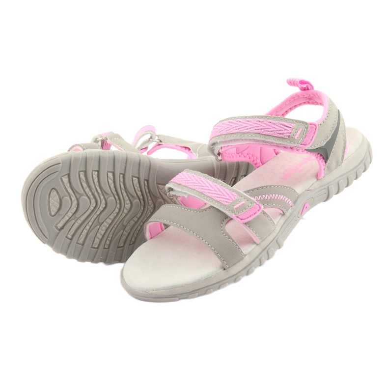 American Club Sandalias estadounidenses deportes deportivos HL14 gris/rosa 4
