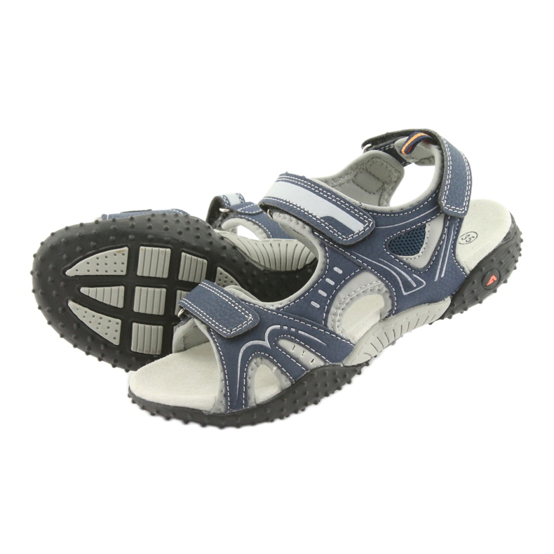 Sandalias de niño American Club RL18 azul marino gris 4