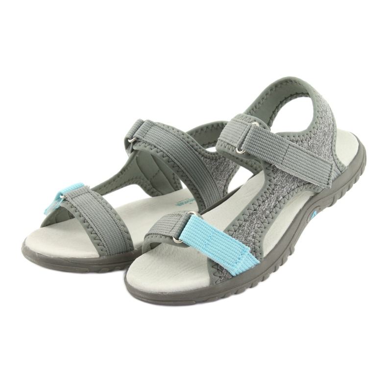American Club Sandalias americanas con inserto de cuero RL10 gris/azul 3