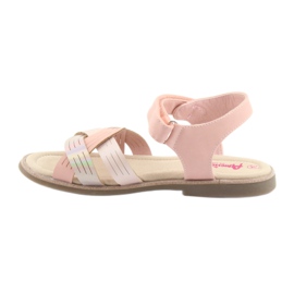 Sandalias metalizadas para niña American Club GC23 rosado 2