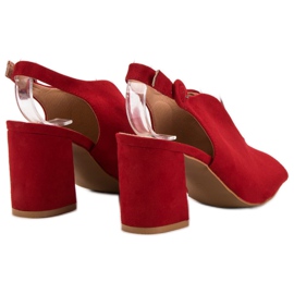 Milaya Sandalias cerradas con estilo rojo 6