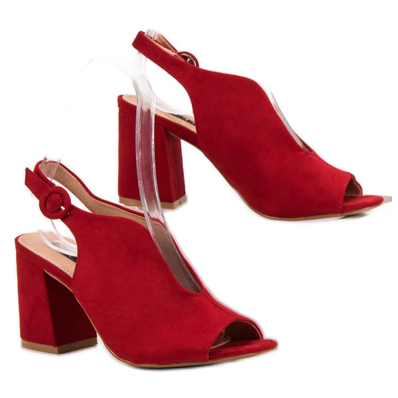 Milaya Sandalias cerradas con estilo rojo 1