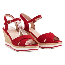 Anesia Paris Sandalias rojas de moda rojo 1