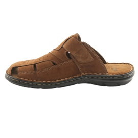Zapatillas de hombre ligeras PU American Club CY05 parte inferior marrón 2