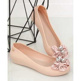 Bailarinas meliski con lazo rosa CK-86P Beige 2