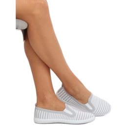 Grey XJ-2909 Zapatillas slipon grises blanco 1 Grey XJ-2909 Zapatillas slipon grises blanco 1