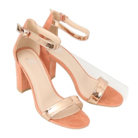 Pink GF-WL-35 Sandalias rosas en el poste rosado 1