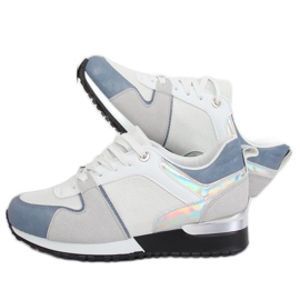 Zapatillas deportivas blancas B-01 BLANCO / AZUL 2