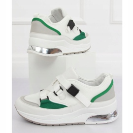Zapatillas deportivas blancas 8801 White blanco verde 1