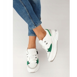 Zapatillas deportivas blancas 8801 White blanco verde 3