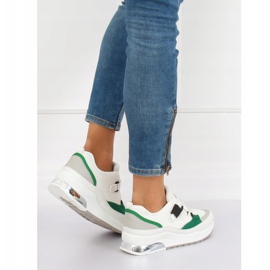 Zapatillas deportivas blancas 8801 White blanco verde 2