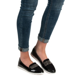 SHELOVET Mocasines lacados negro 5