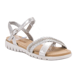 Groto Gogo Sandalias con cristales gris 2