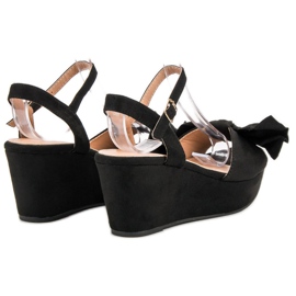 SHELOVET Sandalias en la plataforma negro 7