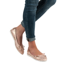 SHELOVET Bailarinas casuales amarillo rosado 3