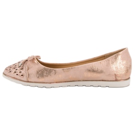 SHELOVET Bailarinas casuales amarillo rosado 5