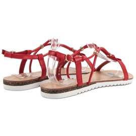 SHELOVET Sandalias rojas rojo 5