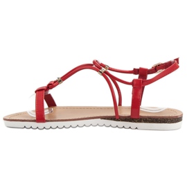 SHELOVET Sandalias rojas rojo 4