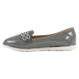 SHELOVET Mocasines lacados gris 4