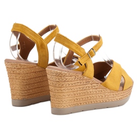 SHELOVET Sandalias Mostaza amarillo 5