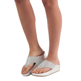 Kylie Sandalias de cuña gris 7