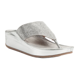 Kylie Sandalias de cuña gris 2