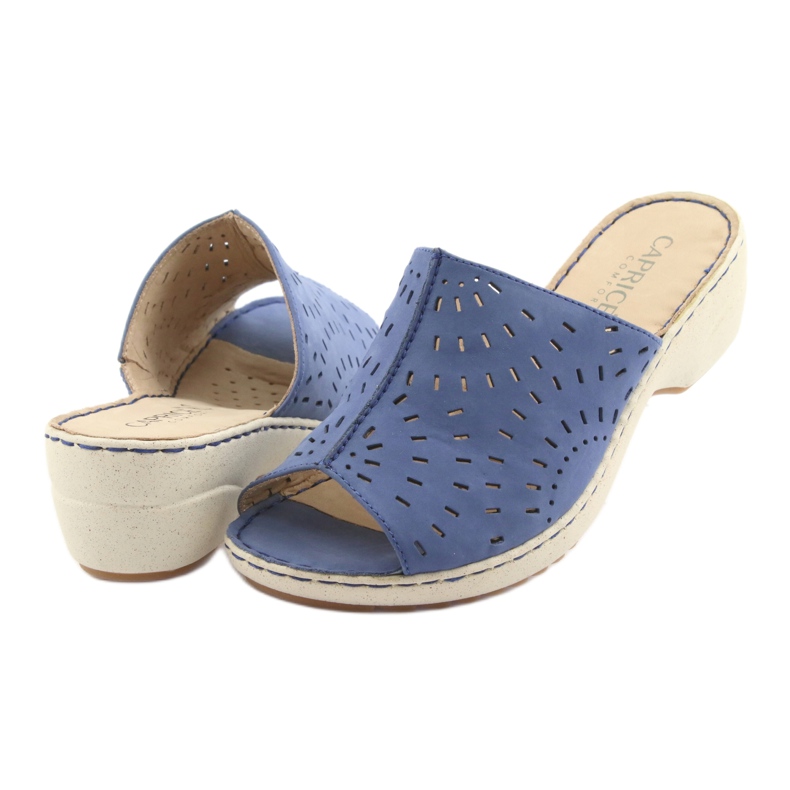 Zapatillas de mujer cuña Caprice 27351 jeans azul 4