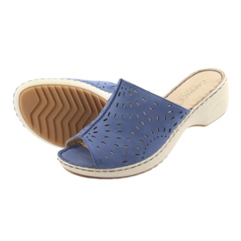 Zapatillas de mujer cuña Caprice 27351 jeans azul 5