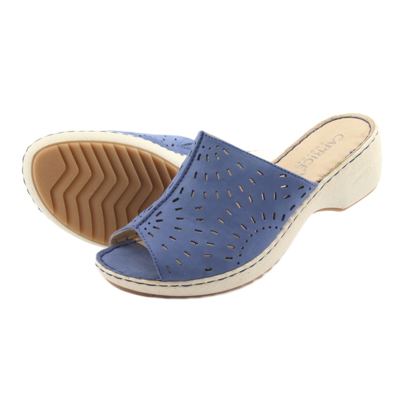 Zapatillas de mujer cuña Caprice 27351 jeans azul 5