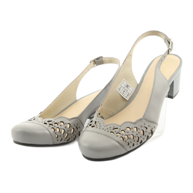 Sandalias caladas para mujer Gregors 771 gris 3