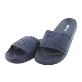 Pantuflas Big Star perfiladas 274A269 azul marino 3