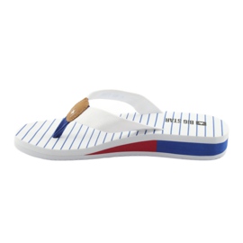 Chanclas Big Star con tacón de cuña blanco marrón azul rojo 2