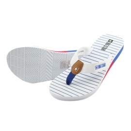 Chanclas Big Star con tacón de cuña blanco marrón azul rojo 4