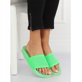 Pantuflas cinturón de punto verde PT-110 Verde 4