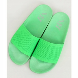 Pantuflas cinturón de punto verde PT-110 Verde 1