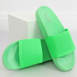 Pantuflas cinturón de punto verde PT-110 Verde 2