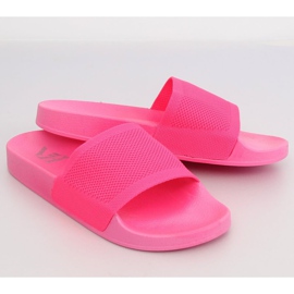 Pantuflas con cinturón de punto rosa PT-110 Fucsia rosado 3