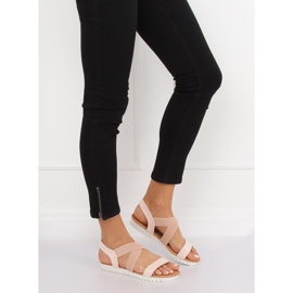 Sandalias de mujer beige X565 Champagne marrón rosado 2