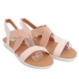 Sandalias de mujer beige X565 Champagne marrón rosa 1