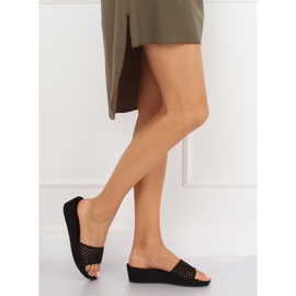 Negro calado JS-03 Pantuflas negras 3