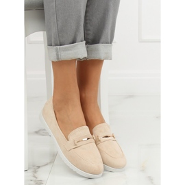 Mocasines beige de mujer BJ600-E25 Apricot 3