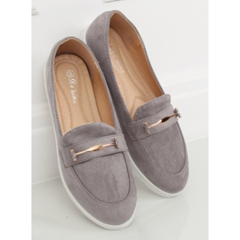 Gris Mocasines grises de mujer BJ600-E25 Gris 2