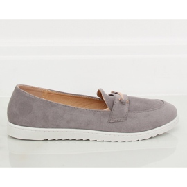 Gris Mocasines grises de mujer BJ600-E25 Gris 1