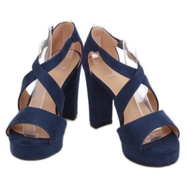 Sandalias en la plataforma azul marino VV-23 Blue 1