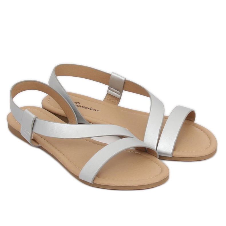 Sandalias plateadas para mujer 938 Silver gris 1